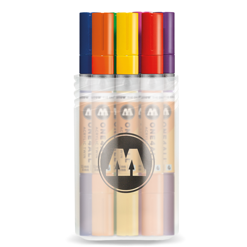Molotow ONE4ALL Acrylic Twin Marker Basic Set I | 12 stk