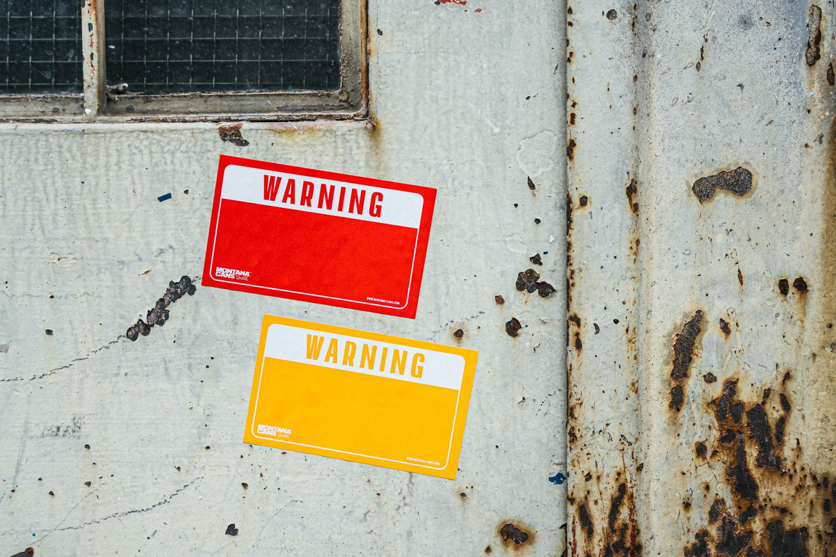Montana Sticker Warning Pack Red + Yellow | 100 stk