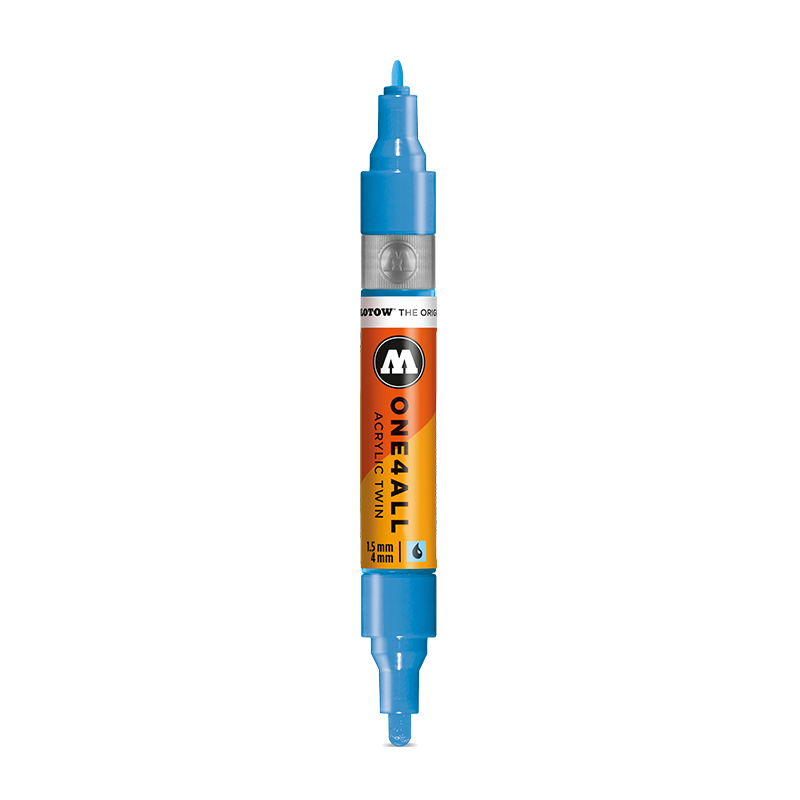 Molotow ONE4ALL Acrylic Twin Marker | 1,5 - 4mm | True Blue | 204