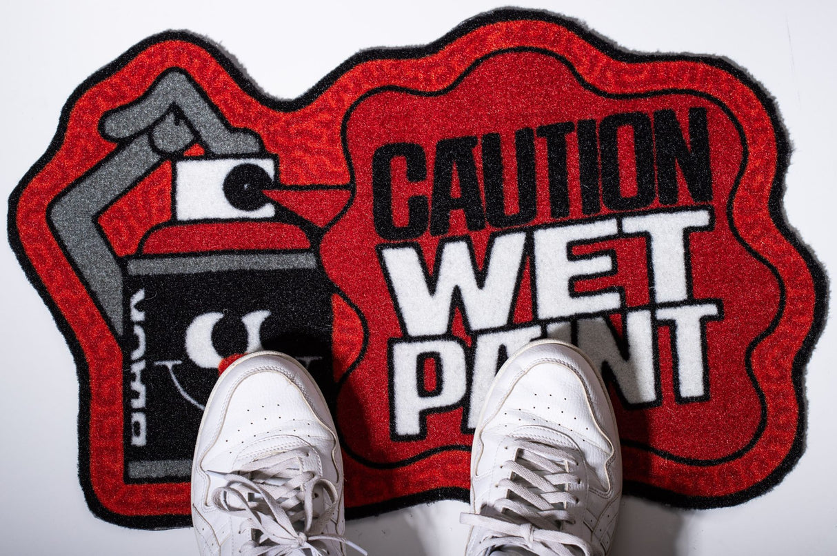 Montana Doormat | Caution Wet Paint - Red