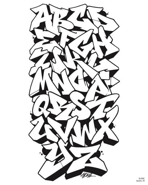 American Graffiti Coloring Book Malebog