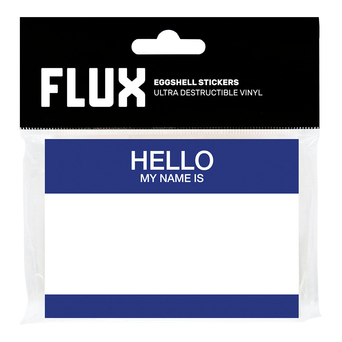 FLUX Hello My Name Is Blue Eggshell Stickers | 50 stk
