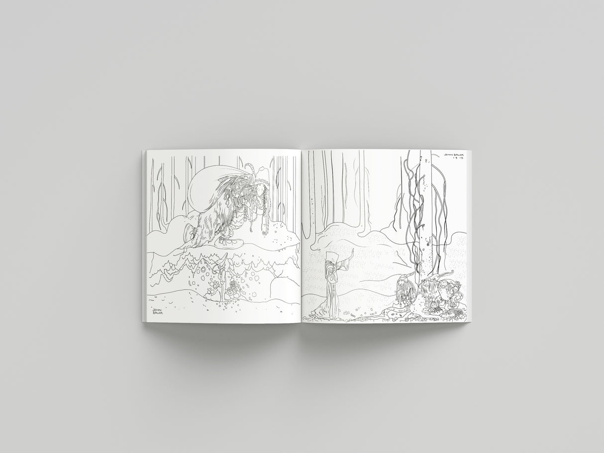 John Bauer - Fantasy Forest Coloring Book