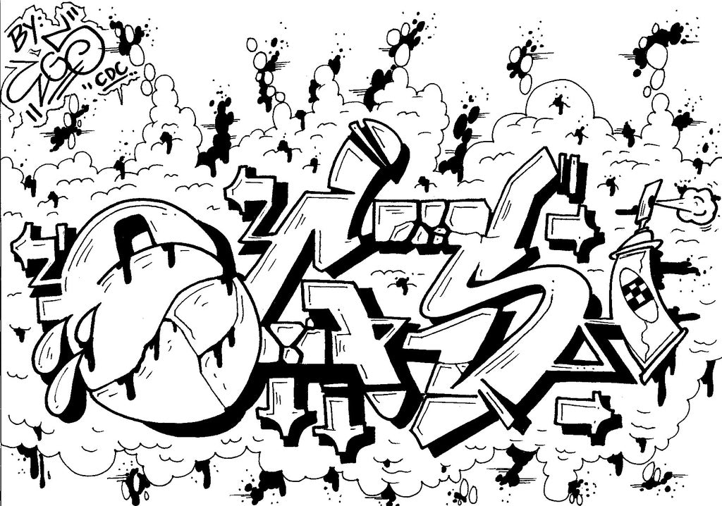 Graffiti Coloring Book Malebog | Vol. 1
