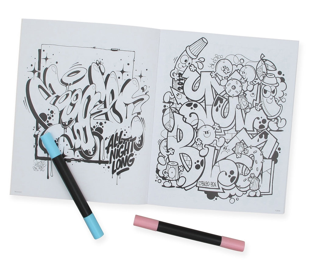 Graffiti Style Coloring Book Malebog