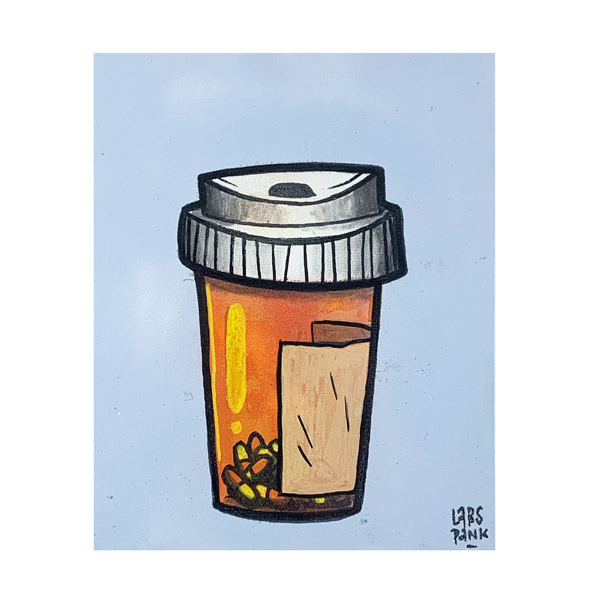 Lars Pank - To-Go 2, Maleri (30 x 25cm)