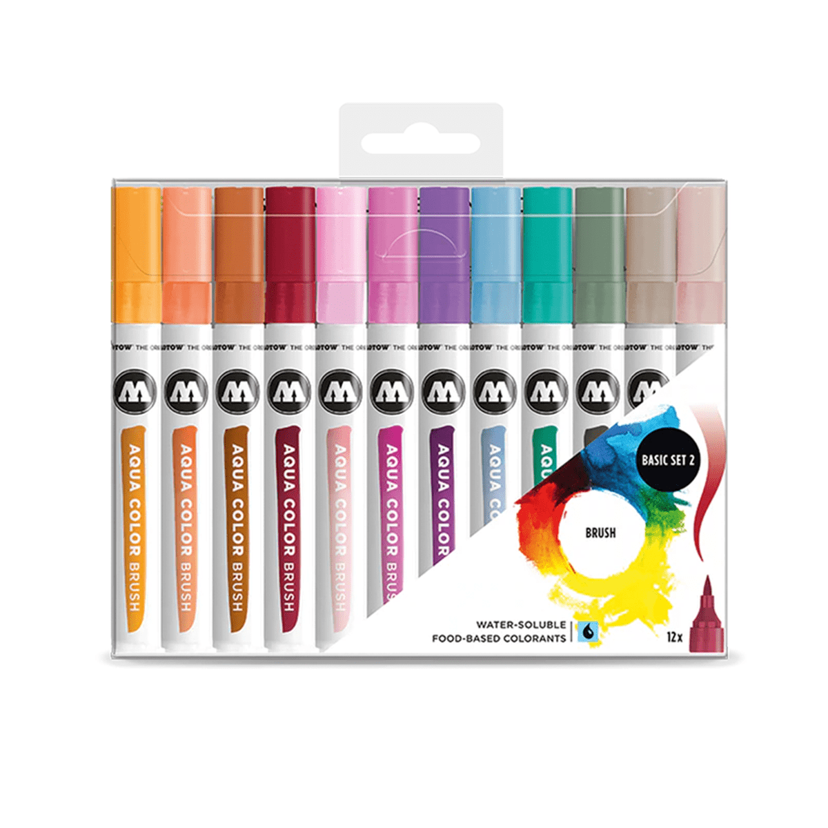Molotow Aqua Color Brush Set | 12 stk Basic Set 2