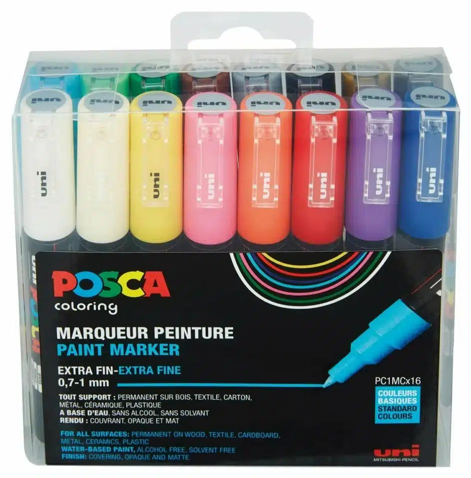 POSCA PC-1M Marker Set | 16 stk
