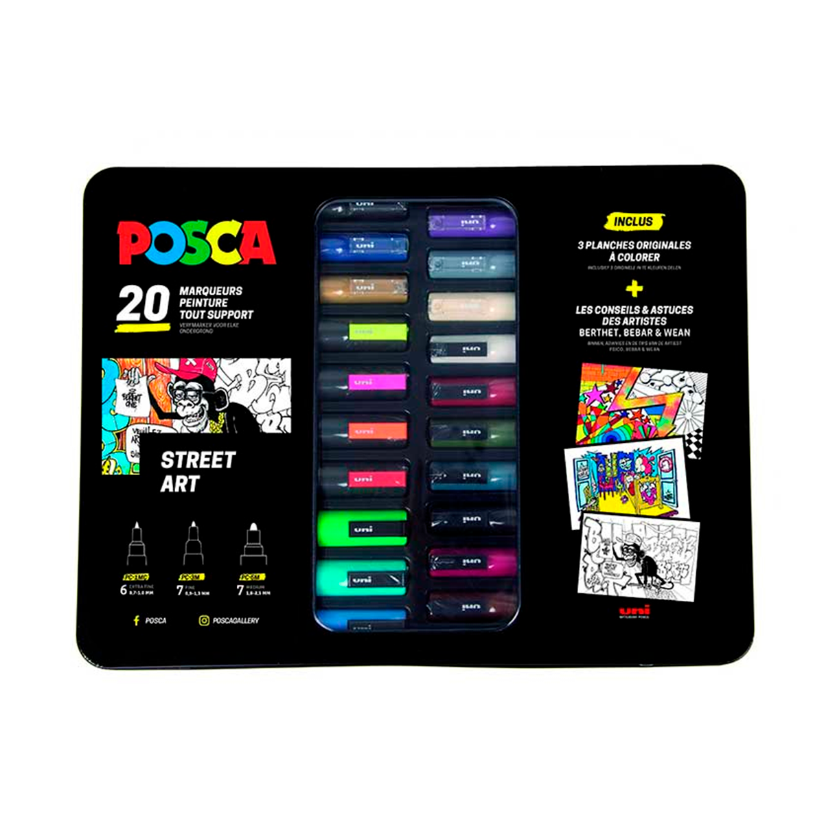 POSCA Street Art Metal Box | 20 stk