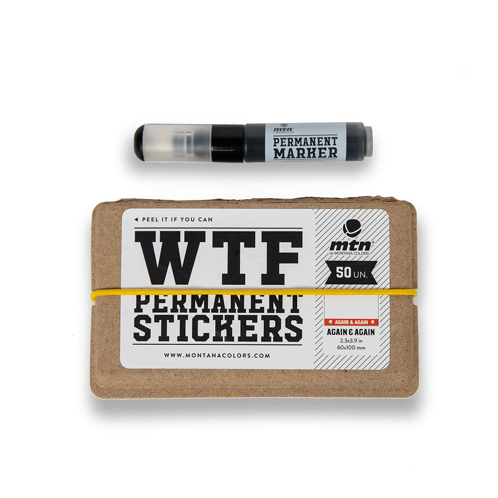 MTN WTF Eggshell Stickers | 50 stk Again & Again + tusch