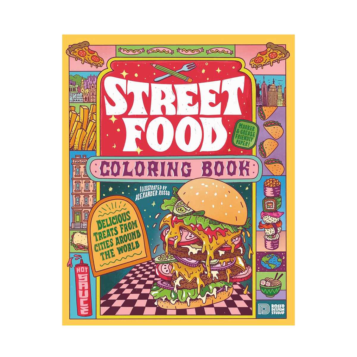 Street Food Coloring Book Malebog