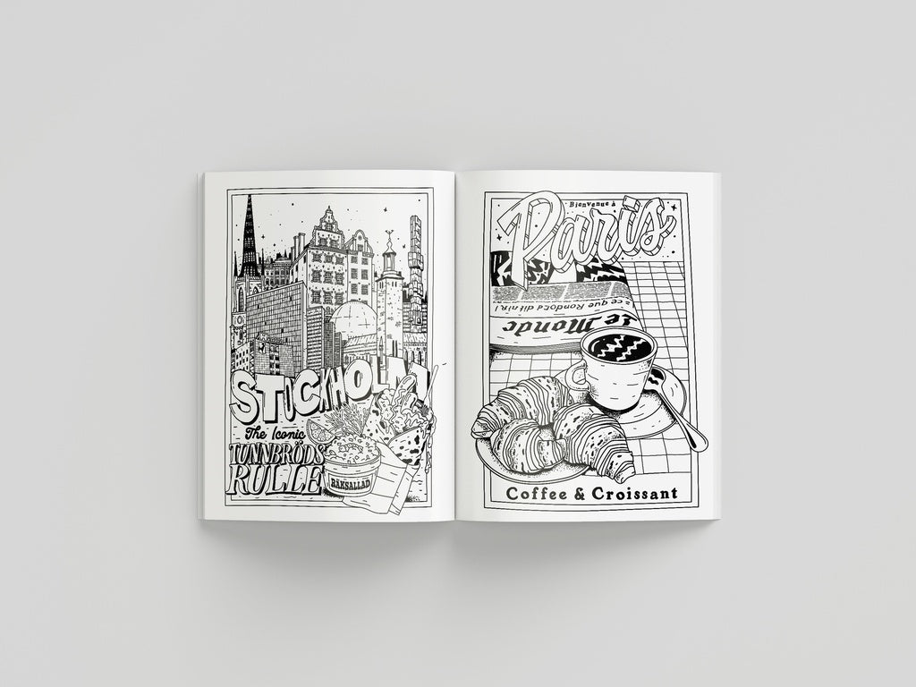 Street Food Coloring Book Malebog
