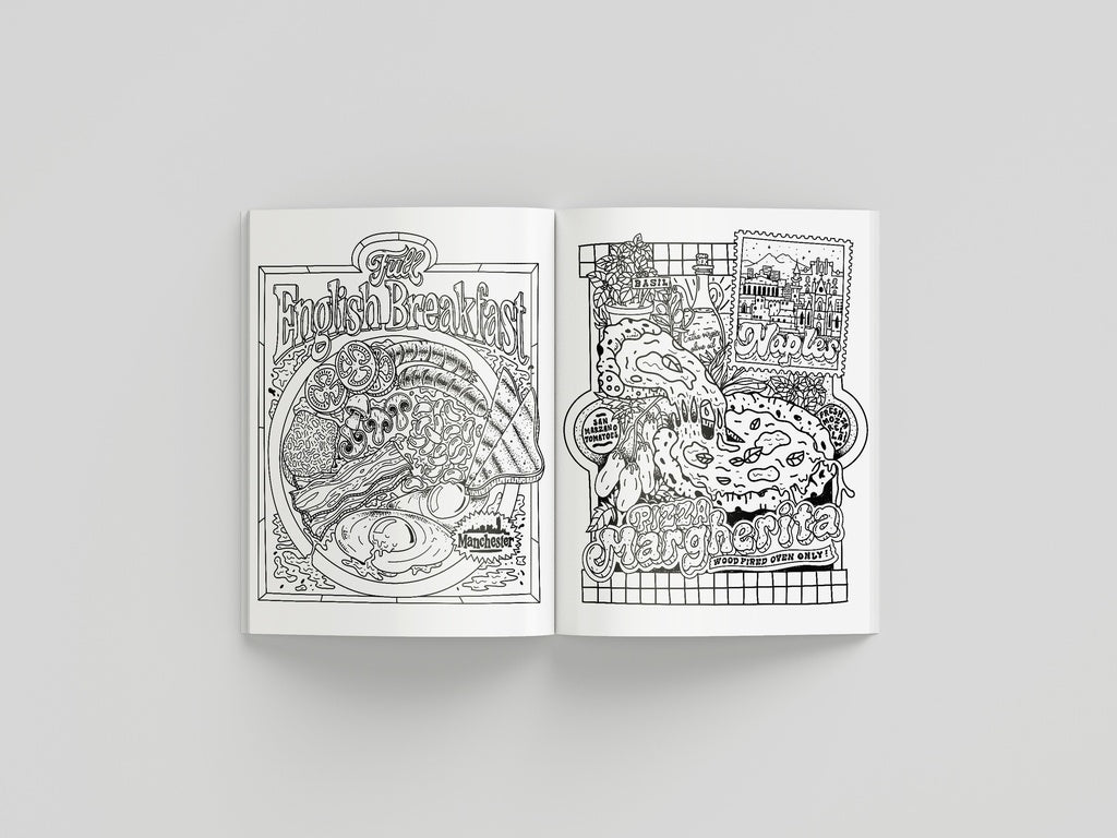 Street Food Coloring Book Malebog