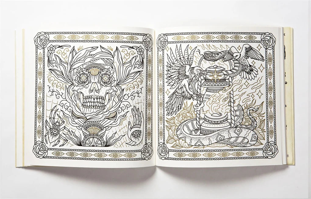 The Tattoo Flash Coloring Book Malebog