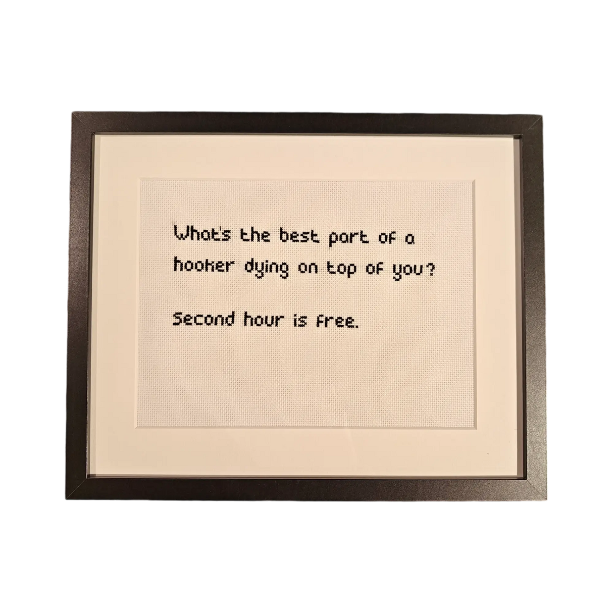 Craftedwhilehigh - What's the Best Part | Broderi i ramme (32,5 x 26cm)
