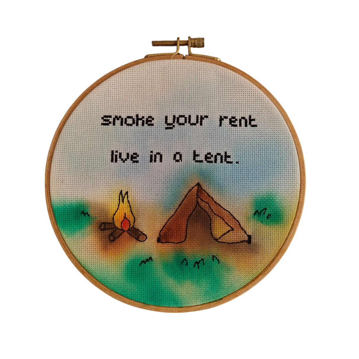 Craftedwhilehigh - Smoke Your Rent | Broderi (19cm)