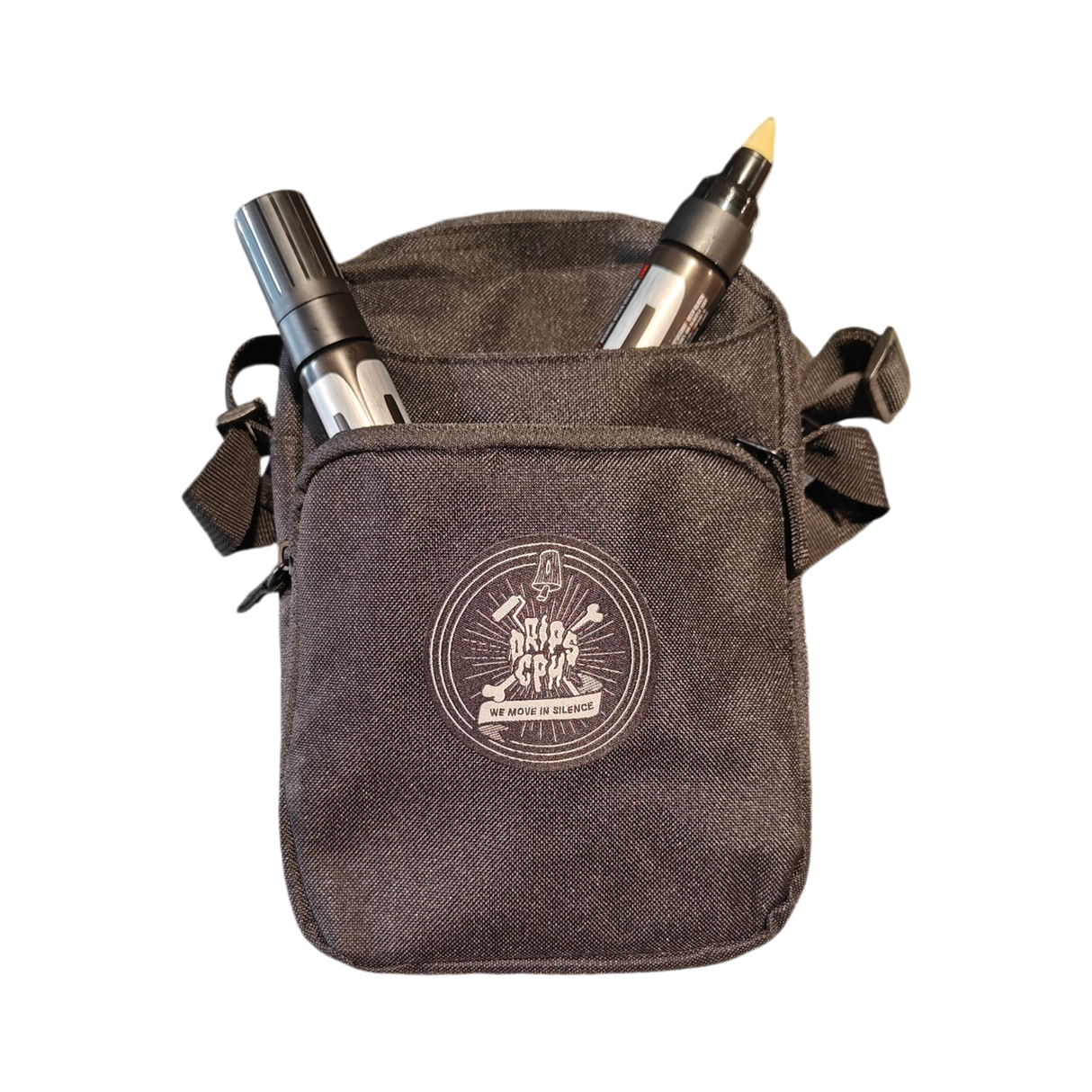 DRIPS CPH - We Move In Silence Skuldertaske | Sort