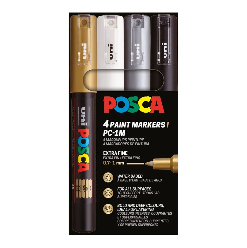 POSCA PC-1M Marker Set | 4 stk