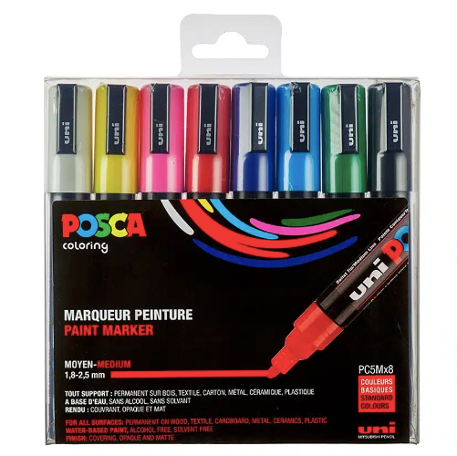 POSCA PC-5M Marker Set | 8 stk Standard
