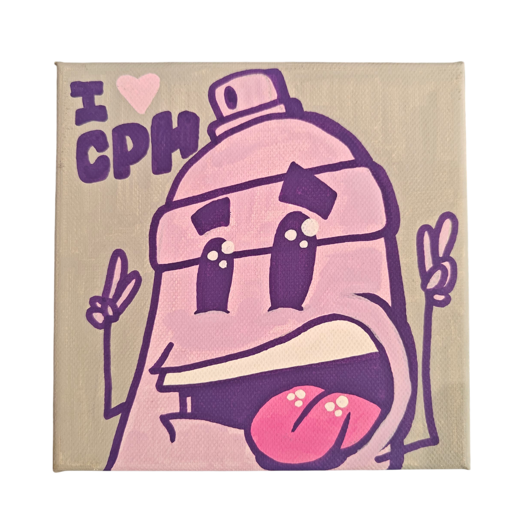 SINNR - I Love CPH, Maleri (15x15cm)