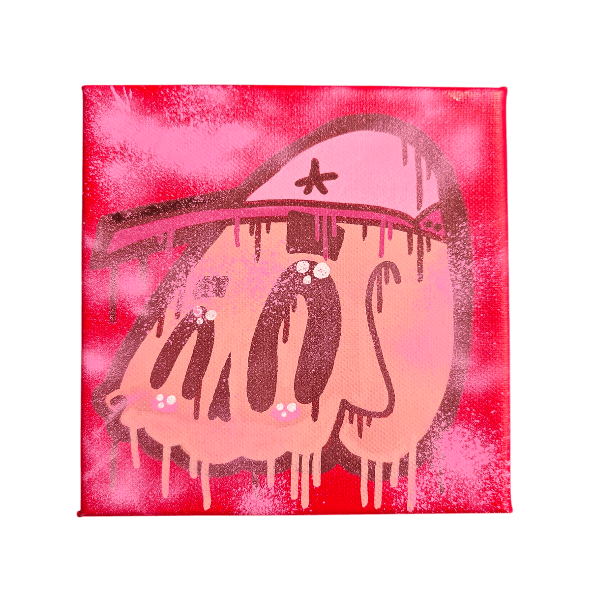 SINNR - Pink n Blurry, Maleri (15 x 15cm)