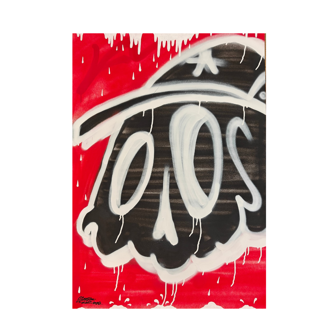 SINNR - Red Skull | Maleri (84 x 59,5cm)