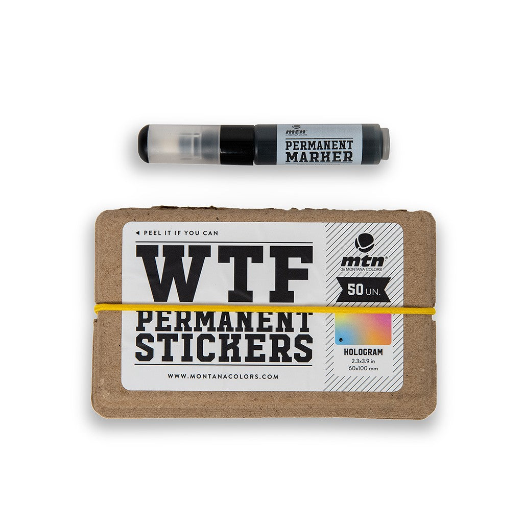 MTN WTF Eggshell Stickers | 50 stk Hologram + tusch