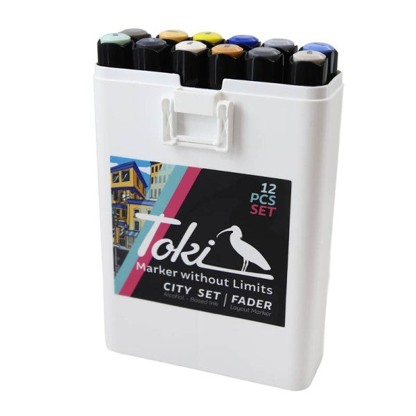 Toki Fader Layout Marker Set | 12 stk City