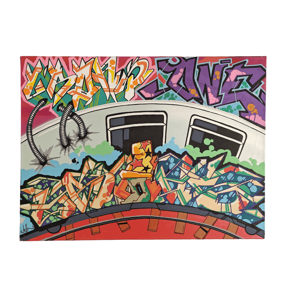 LRON - Wild Style Train, Maleri (80 x 60cm)