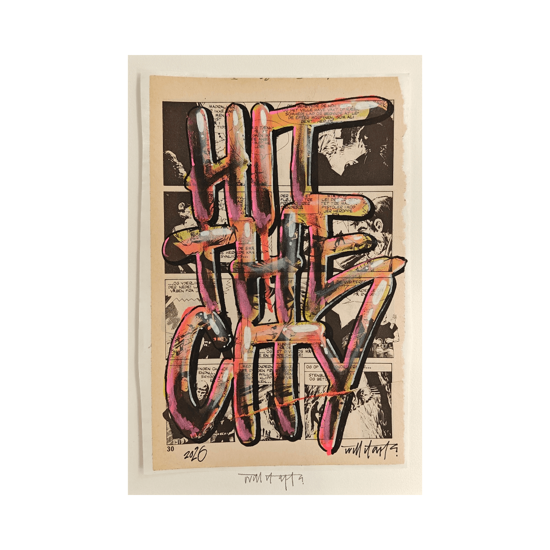 Willitart - Hit the City, Paste Up (A4)