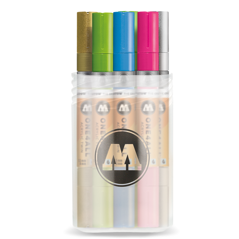 Molotow ONE4ALL Acrylic Twin Marker Basic Set II | 12 stk