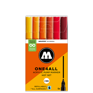 Molotow ONE4ALL 127HS Hot Set | 6 stk 2mm