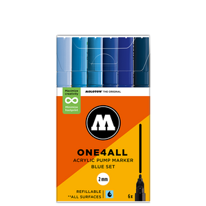 Molotow ONE4ALL 127HS Blue Set | 6 stk 2mm