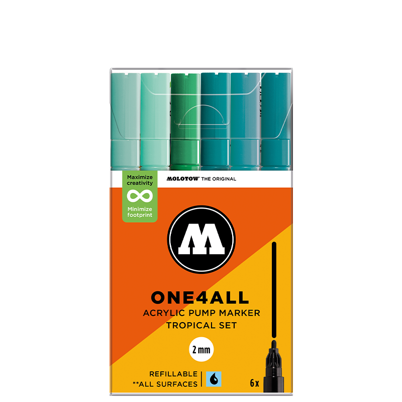 Molotow ONE4ALL 127HS Tropical Set | 6 stk 2mm