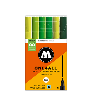 Molotow ONE4ALL 127HS Green Set | 6 stk 2mm