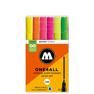 Molotow ONE4ALL 127HS Neon Set | 6 stk 2mm