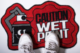 Montana Doormat | Caution Wet Paint - Red