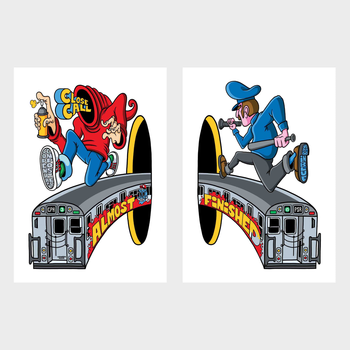 Copenhagen Poster - Almost Finished, Print (2 stk. A4)