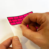 FLUX Bricks Magenta Eggshell Stickers | 50 stk