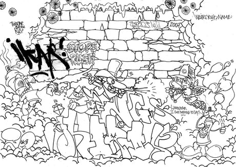 Graffiti Coloring Book Malebog | Vol. 1