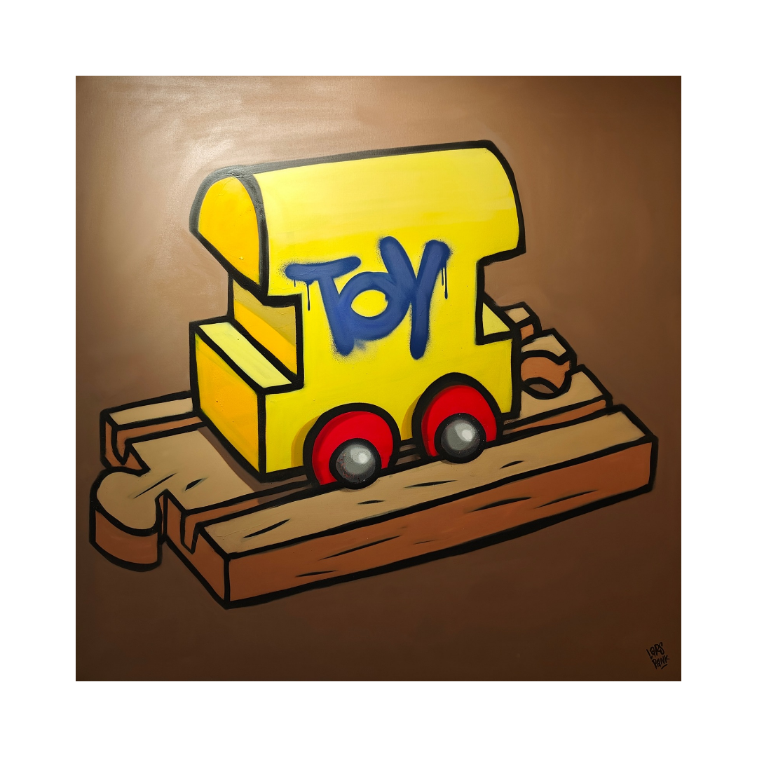 Lars Pank - Toy, Maleri (150 x 150cm)