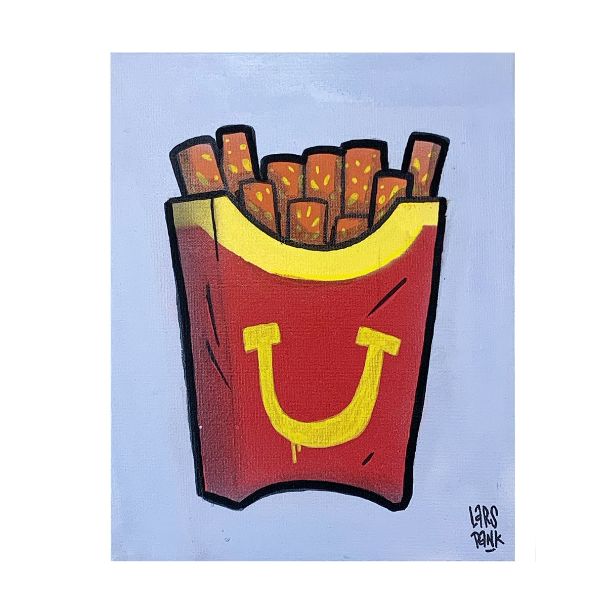 Lars Pank - Fries, Maleri (30 x 25cm)
