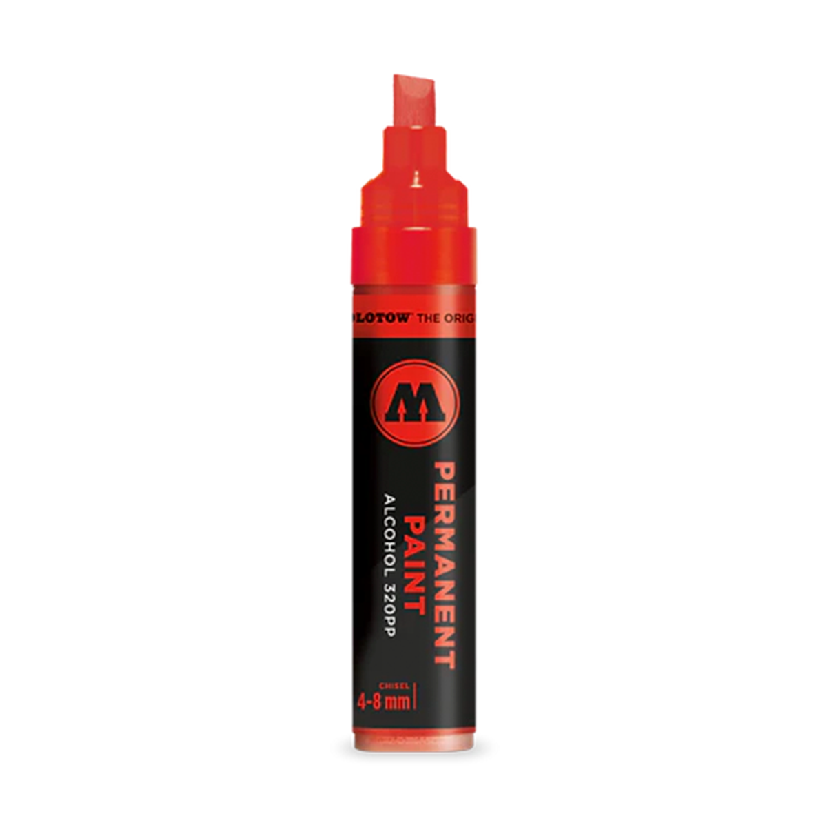 Molotow 320PP Permanent Paint Marker | 4-8mm Chisel | Traffic Red | 230007