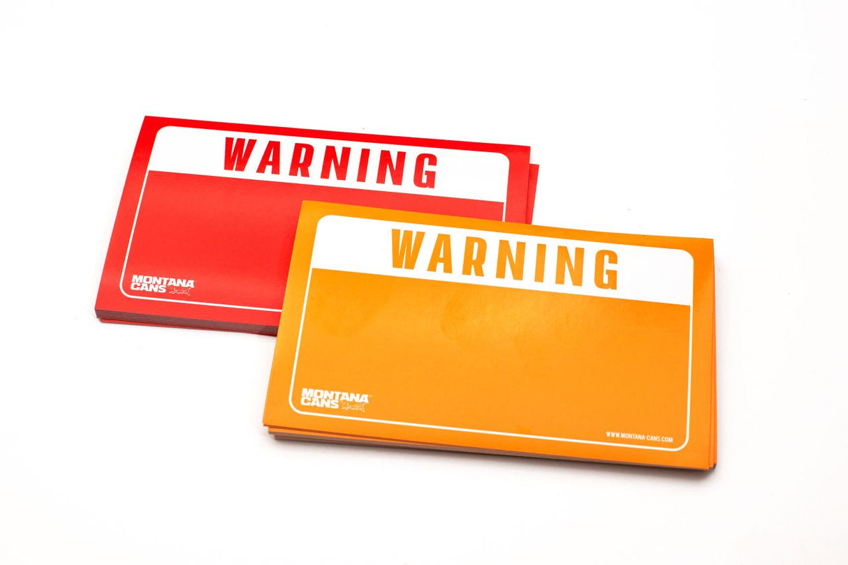Montana Sticker Warning Pack Red + Yellow | 100 stk