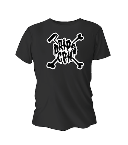 DRIPS CPH Outline Logo T-Shirt | Sort