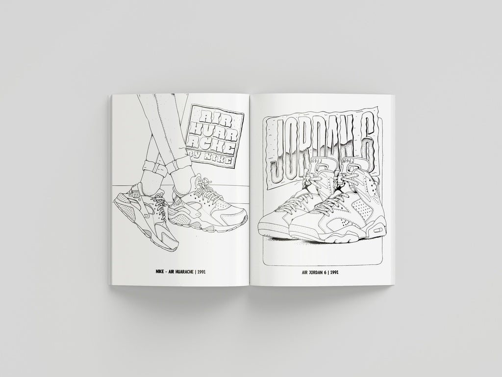 Sneaker Coloring Book Malebog