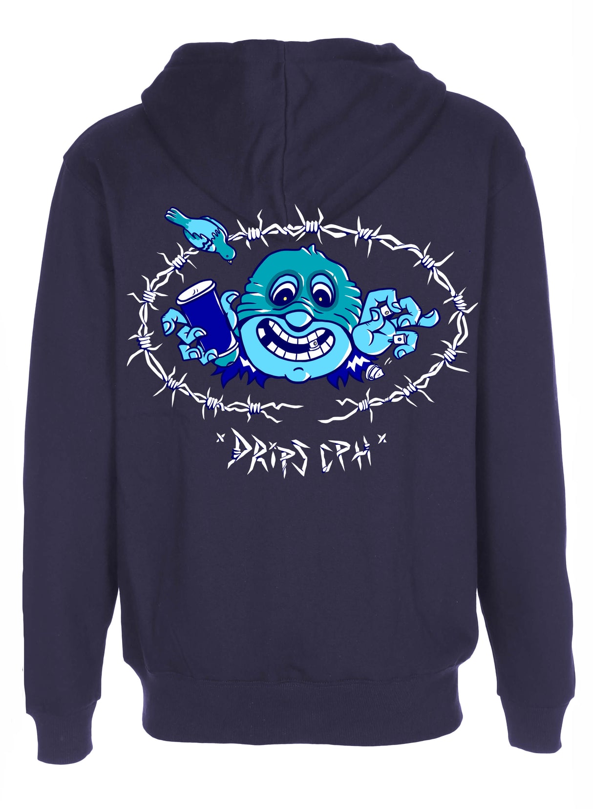DRIPS CPH - Spray Away Zip Hoodie | Navy