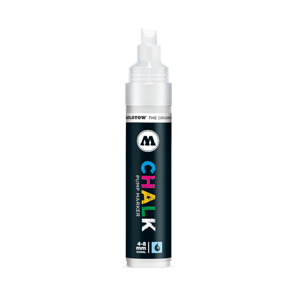 Molotow Chalk Marker | 4-8mm Chisel | Metallic Silver