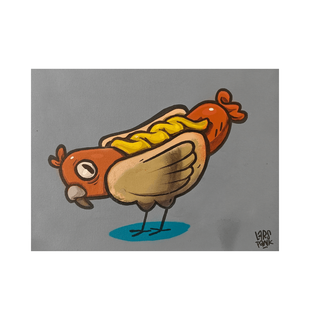 Lars Pank - Bird Dog, Maleri (40 x 30cm)