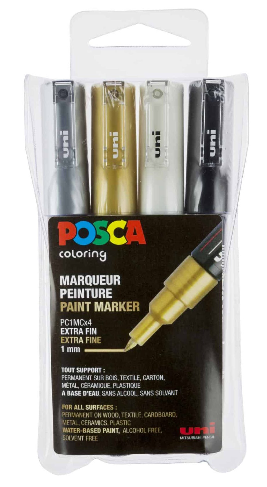 POSCA PC-1M Marker Set | 4 stk